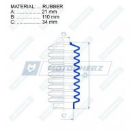 Пыльник рулевой рейки MOTORHERZ RDZ0147MG 1440602462 UMT 74R - Изображение 2
