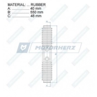 Пыльник рулевой рейки MOTORHERZ RDZ0191MG 1440602482 8 FNYY - Изображение 2