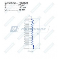 Пыльник рулевой рейки MOTORHERZ 1440602483 ZF UXB72 RDZ0192MG - Изображение 2