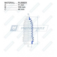 Пыльник рулевой рейки MOTORHERZ RDZ0212MG X6H 8NEN 1440602492 - Изображение 2
