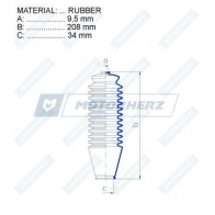 Пыльник рулевой рейки MOTORHERZ E2 MO0XN 1440602495 RDZ0216MG