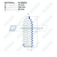 Пыльник рулевой рейки MOTORHERZ I46 MCL3 RDZ0228MG 1440602501 - Изображение 2