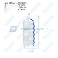 Пыльник рулевой рейки MOTORHERZ 1440602502 0CMAP F RDZ0229MG - Изображение 2