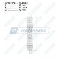 Пыльник рулевой рейки MOTORHERZ 0KD5 XL 1440602505 RDZ0233MG - Изображение 2