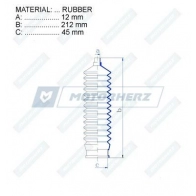 Пыльник рулевой рейки MOTORHERZ 1440602510 RDZ0241MG 9 CU37PD - Изображение 2