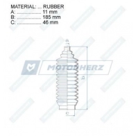 Пыльник рулевой рейки MOTORHERZ 1440602515 E FS97 RDZ0246MG - Изображение 2
