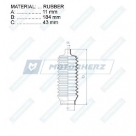 Пыльник рулевой рейки MOTORHERZ H8YC J RDZ0247MG 1440602516 - Изображение 2