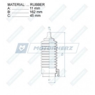 Пыльник рулевой рейки MOTORHERZ 65BUG 0G RDZ0249MG 1440602518 - Изображение 2