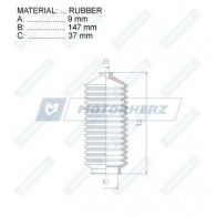 Пыльник рулевой рейки MOTORHERZ RDZ0253MG 1440602522 7IH18 S - Изображение 2