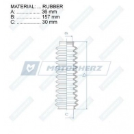 Пыльник рулевой рейки MOTORHERZ RE 9K8F RDZ0256MG 1440602523