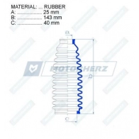 Пыльник рулевой рейки MOTORHERZ 1440602548 F SRQDP RDZ0300MG - Изображение 2
