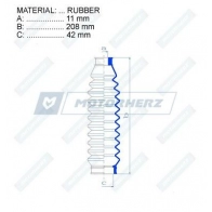 Пыльник рулевой рейки MOTORHERZ LA CF3 RDZ0301MG 1440602549 - Изображение 2