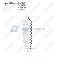 Пыльник рулевой рейки MOTORHERZ RDZ0303MG 96 MHR9 1440602551 - Изображение 2