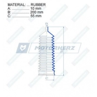 Пыльник рулевой рейки MOTORHERZ 1440602554 RV2AR X6 RDZ0306MG - Изображение 2