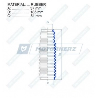 Пыльник рулевой рейки MOTORHERZ DG4JH 1 RDZ0310MG 1440602557 - Изображение 2