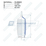 Пыльник рулевой рейки MOTORHERZ G 6RZ0 1440602571 RDZ0339MG - Изображение 2