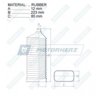 Пыльник рулевой рейки MOTORHERZ WTAG0 2 1440602588 RDZ0356MG - Изображение 2