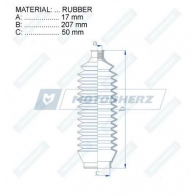 Пыльник рулевой рейки MOTORHERZ RDZ0363MG M AM9ZD 1440602590 - Изображение 2