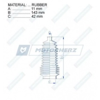 Пыльник рулевой рейки MOTORHERZ 1440602592 RDZ0365MG 9PB TKNW - Изображение 2