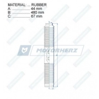 Пыльник рулевой рейки MOTORHERZ D0CP2O 1 RDZ0368MG 1440602594 - Изображение 2