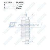 Пыльник рулевой рейки MOTORHERZ 1440602599 RDZ0374MG L BWRR - Изображение 2
