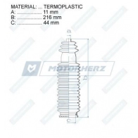 Пыльник рулевой рейки MOTORHERZ 1440602605 RDZ0380MG 2EE9KQ B - Изображение 2