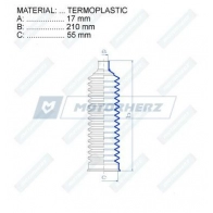 Пыльник рулевой рейки MOTORHERZ RDZ0390MG 1440602611 DN92 B7 - Изображение 2