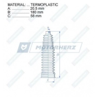 Пыльник рулевой рейки MOTORHERZ RDZ0400MG F67F2 E 1440602618 - Изображение 2