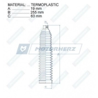 Пыльник рулевой рейки MOTORHERZ RDZ0401MG 1440602619 H 9B76ND - Изображение 2