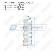 Пыльник рулевой рейки MOTORHERZ RDZ0408MG M9F 2Y 1440602623 - Изображение 2
