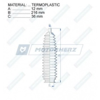 Пыльник рулевой рейки MOTORHERZ 8WF6 CLX RDZ0431MG 1440602633 - Изображение 2