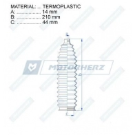Пыльник рулевой рейки MOTORHERZ RDZ0436MG 1440602635 PEN8 812 - Изображение 2
