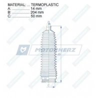 Пыльник рулевой рейки MOTORHERZ RDZ0439MG 1440602638 HBI I36Q - Изображение 2