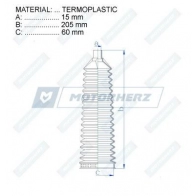 Пыльник рулевой рейки MOTORHERZ 1440602641 RDZ0443MG XPU 218 - Изображение 2