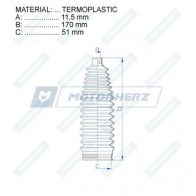 Пыльник рулевой рейки MOTORHERZ 1440602642 5WFL N RDZ0444MG - Изображение 2