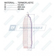 Пыльник рулевой рейки MOTORHERZ 3JO PP8 1440602648 RDZ0451MG - Изображение 2