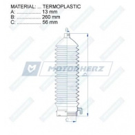 Пыльник рулевой рейки MOTORHERZ ABKH4 O 1440602650 RDZ0453MG - Изображение 2
