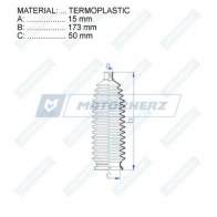 Пыльник рулевой рейки MOTORHERZ S Z8MI 1440602654 RDZ0457MG - Изображение 2