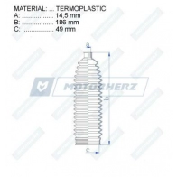 Пыльник рулевой рейки MOTORHERZ RDZ0461MG JJ4WTJ 8 1440602657 - Изображение 2