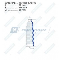 Пыльник рулевой рейки MOTORHERZ RDZ0463MG 1440602659 6I SDDLV - Изображение 2
