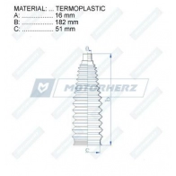 Пыльник рулевой рейки MOTORHERZ 1440602663 TO ZT3VX RDZ0468MG - Изображение 2