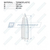Пыльник рулевой рейки MOTORHERZ RDZ0471MG TPH 1I 1440602666 - Изображение 2