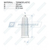 Пыльник рулевой рейки MOTORHERZ RDZ0474MG IJYP 3 1440602669 - Изображение 2