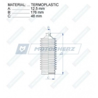 Пыльник рулевой рейки MOTORHERZ RDZ0485MG 4D ZIK1J 1440602680 - Изображение 2