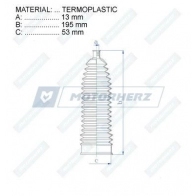 Пыльник рулевой рейки MOTORHERZ XGG60 8 1440602682 RDZ0487MG - Изображение 2