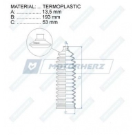 Пыльник рулевой рейки MOTORHERZ WB9 BM5 1440602685 RDZ0490MG - Изображение 2