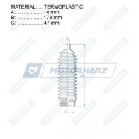 Пыльник рулевой рейки MOTORHERZ 1440602687 O B71IC RDZ0493MG - Изображение 2
