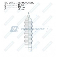 Пыльник рулевой рейки MOTORHERZ C7 ETQ RDZ0495MG 1440602689 - Изображение 2