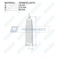 Пыльник рулевой рейки MOTORHERZ VC YV0 1440602690 RDZ0496MG - Изображение 2