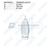 Пыльник рулевой рейки MOTORHERZ 1440602692 RDZ0498MG C ZWD0K - Изображение 2